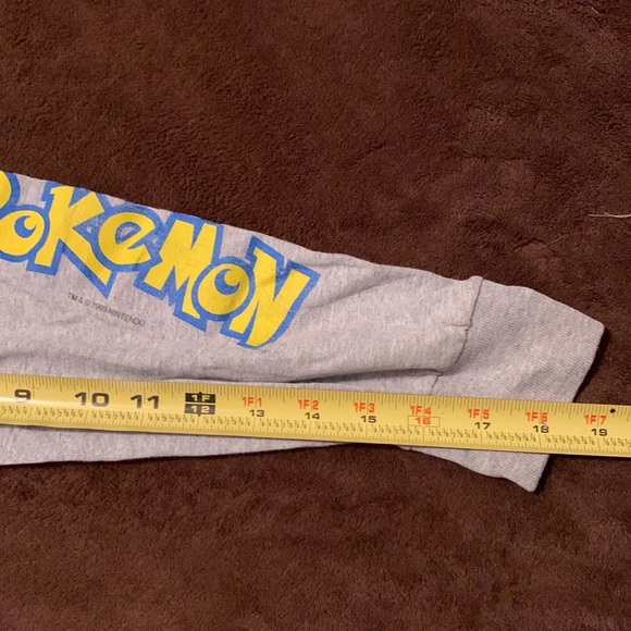 Vintage 1999 Pokémon Pikachu Long Sleeve Shirt Top S Small Screen Print Image - Picture 8 of 12